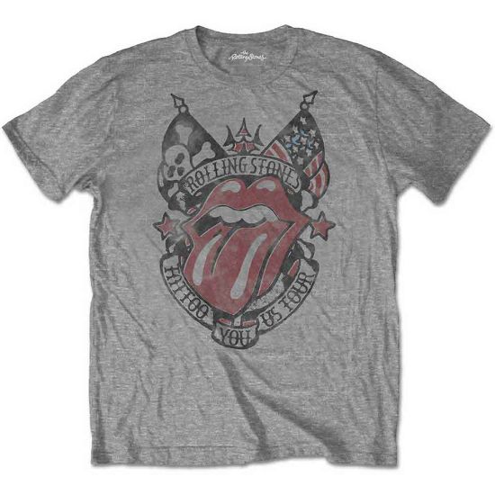 Picture of The Rolling Stones Unisex T-Shirt: Tattoo You US Tour Soft Hand Inks