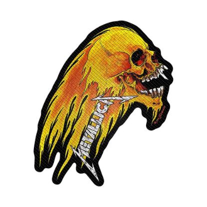 Picture of Metallica Woven Patch: Flaming Skull Cut-Out (Standard)