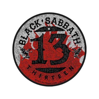 Picture of Black Sabbath Woven Patch: 13 Flames Circular (Retail Pack) (Standard)