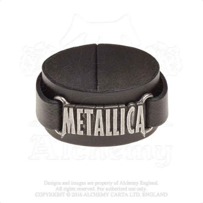 Picture of Metallica Leather Wrist Strap: Logo