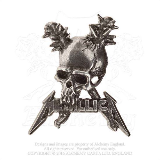 Picture of Metallica Pin Badge: Damage including skull