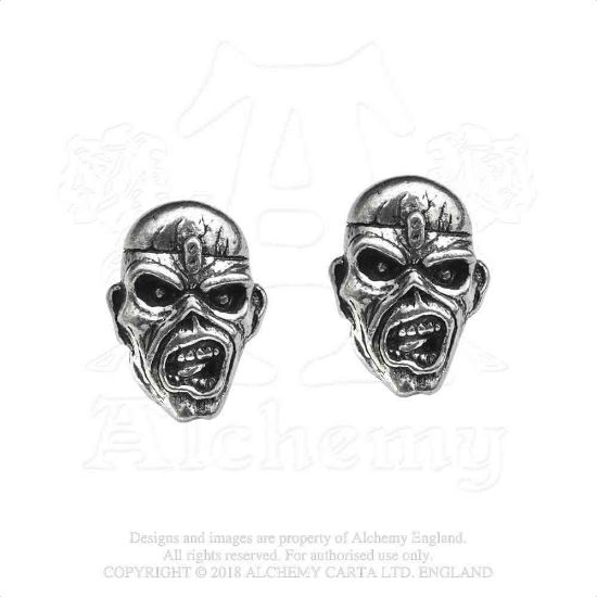 Picture of Iron Maiden Stud Earrings: Piece of Mind Eddie