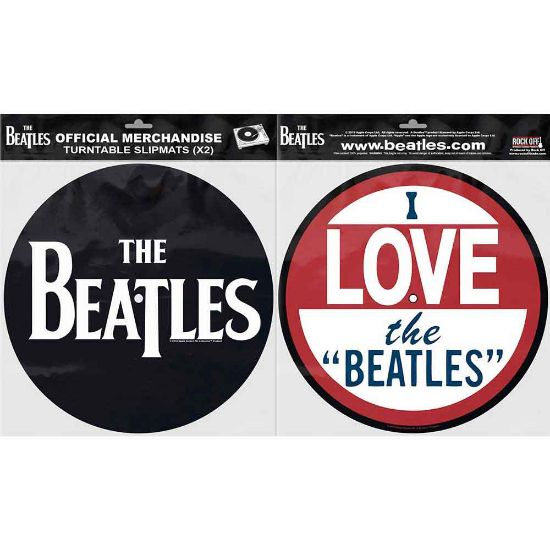 Picture of The Beatles Turntable Slipmat Set: Drop T Logo & I Love