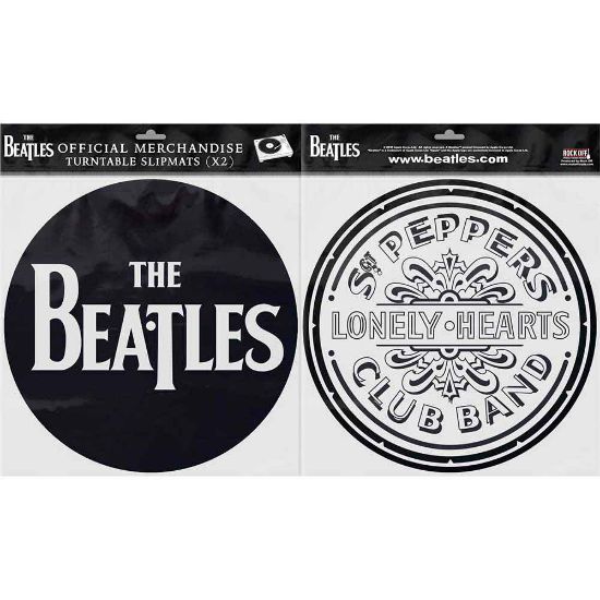 Picture of The Beatles Turntable Slipmat Set: Drop T Logo & Sgt Pepper Drum