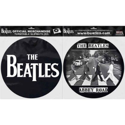 Picture of The Beatles Turntable Slipmat Set: Drop T Logo & Abbey Road