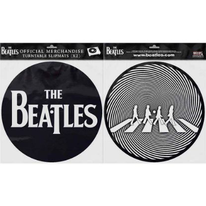 Picture of The Beatles Turntable Slipmat Set: Drop T Logo & Crossing Silhouette