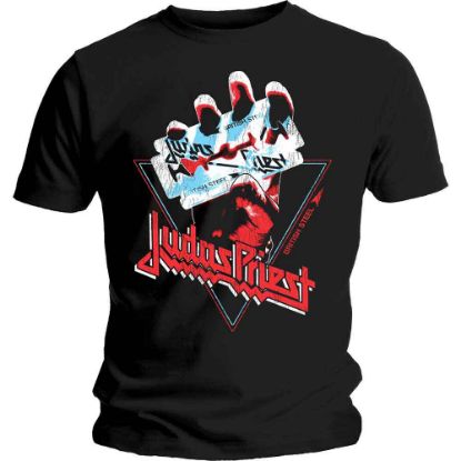 Picture of Judas Priest Unisex T-Shirt: British Steel Hand Triangle