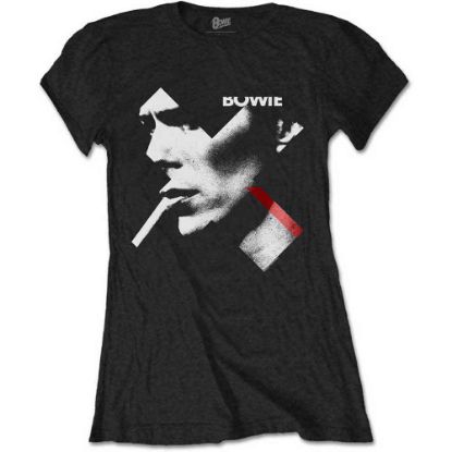 Picture of David Bowie Ladies T-Shirt: X Smoke Red