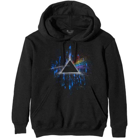 Picture of Pink Floyd Unisex Pullover Hoodie: Dark Side of the Moon Blue Splatter