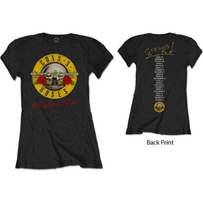 Picture of Guns N' Roses Ladies T-Shirt: Not In This Lifetime Tour Back Print