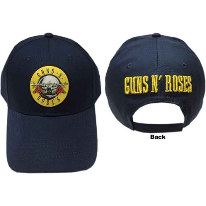 Picture of Guns N' Roses Unisex Baseball Cap: Circle Logo (Navy Blue)