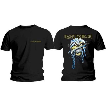 Picture of Iron Maiden Unisex T-Shirt: Powerslave Head & Logo Back Print