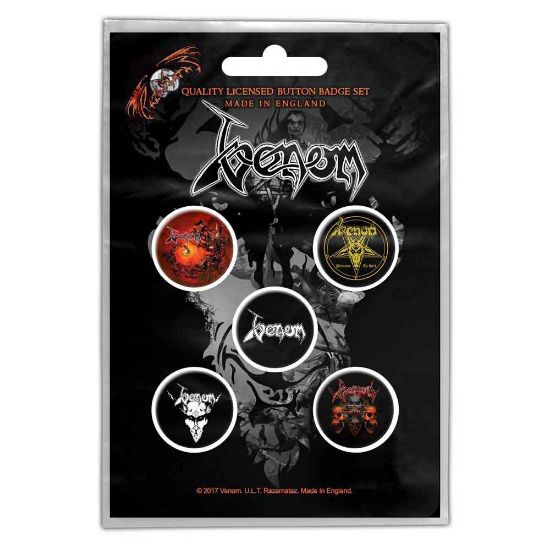 Picture of Venom Button Badge Pack: Black Metal