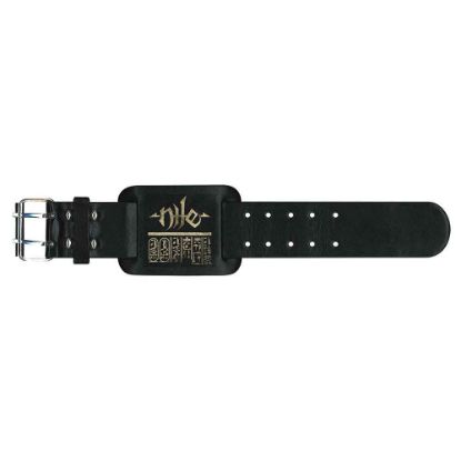 Picture of Nile Leather Wrist Strap: Logo & Hieroglyphs