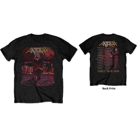 Picture of Anthrax Unisex T-Shirt: Bloody Eagle World Tour 2018 Ex-Tour Back Print (Small)