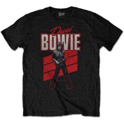 Picture of David Bowie Unisex T-Shirt: Red Sax