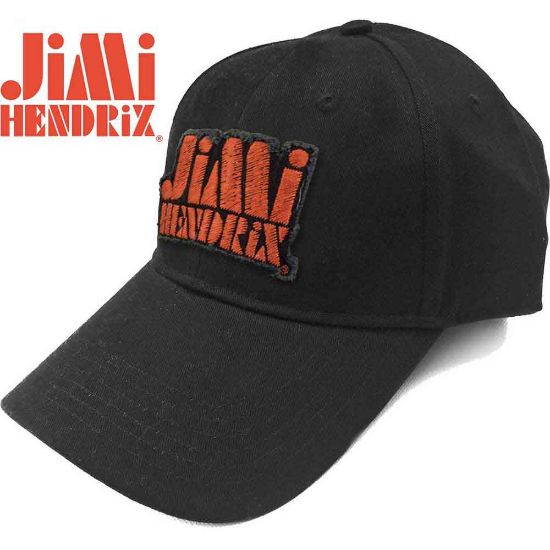 Picture of Jimi Hendrix Unisex Baseball Cap: Orange Stencil Logo