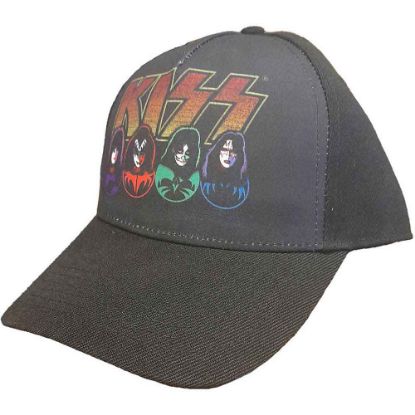 Picture of KISS Unisex Baseball Cap: Logo - Faces & Icons