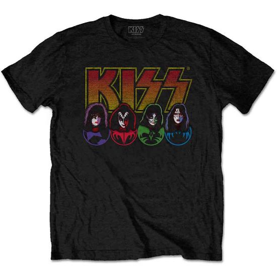 Picture of KISS Unisex T-Shirt: Logo, Faces & Icons