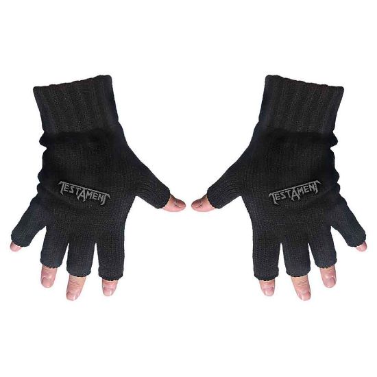 Picture of Testament Unisex Fingerless Gloves: Logo