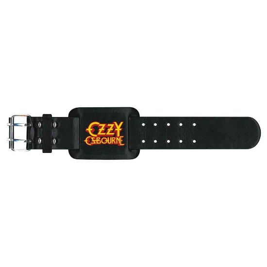 Picture of Ozzy Osbourne Leather Wrist Strap: Logo