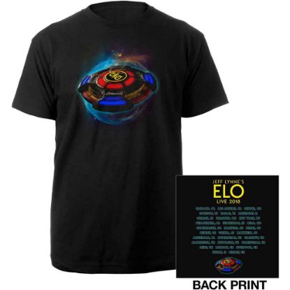 Picture of ELO Unisex T-Shirt: 2018 Tour Logo Ex-Tour Back Print (Large)