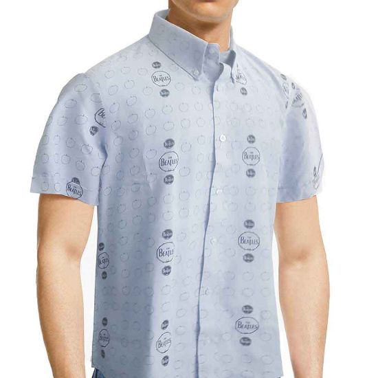 Picture of The Beatles Unisex Casual Shirt: Drum & Apples All-Over-Print