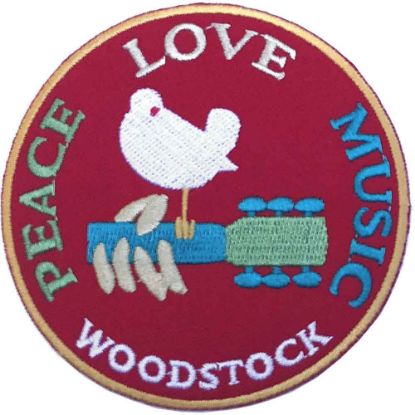 Picture of Woodstock Woven Patch: Peace, Love, Music (Standard) 