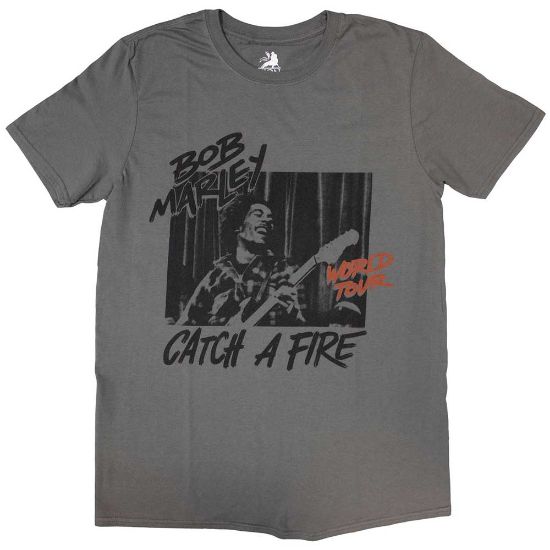 Picture of Bob Marley Unisex T-Shirt: Catch A Fire World Tour