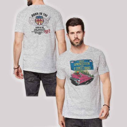 Picture of Bruce Springsteen Unisex T-Shirt: Pink Cadillac Back Print