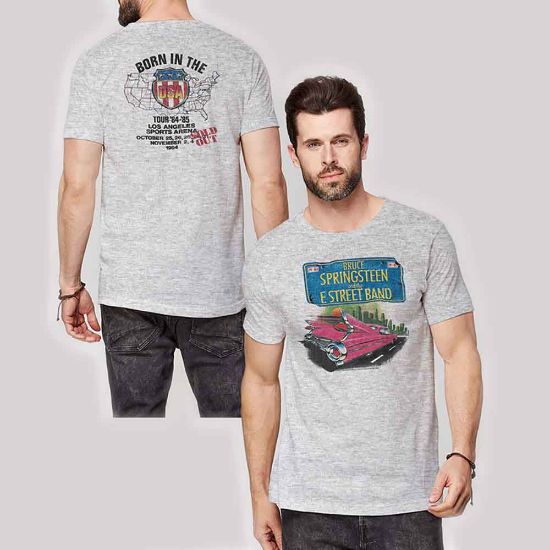 Picture of Bruce Springsteen Unisex T-Shirt: Pink Cadillac Back Print