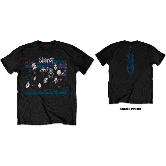Picture of Slipknot Unisex T-Shirt: WANYK Glitch Group Back Print