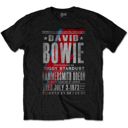 Picture of David Bowie Unisex T-Shirt: Hammersmith Odeon