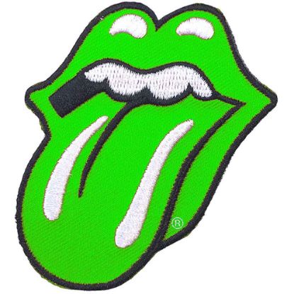 Picture of The Rolling Stones Woven Patch: Classic Tongue Green (Standard) 