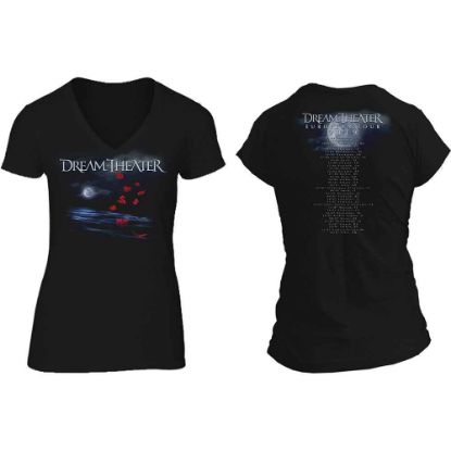 Picture of Dream Theatre Ladies T-Shirt: Rose Petals Moon Back Print