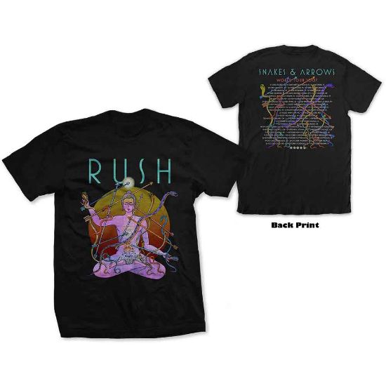 Picture of Rush Unisex T-Shirt: Snakes & Arrows Tour 2007 Back Print