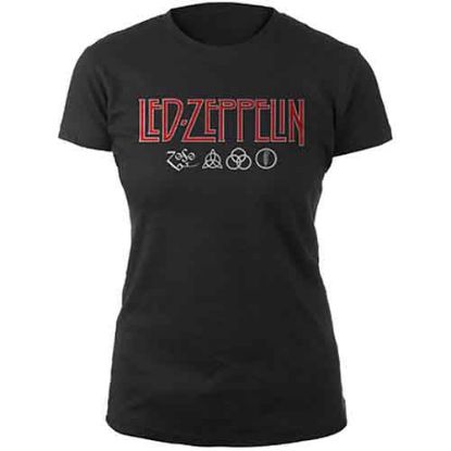 Picture of Led Zeppelin Ladies T-Shirt: Logo & Symbols