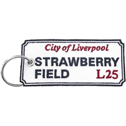 Picture of Rock Off Keychain: Strawberry Field Liverpool Sign (Double Sided)