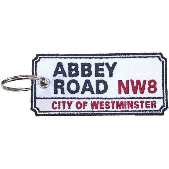 Picture of Rock Off Keychain: Abbey Road NW London Sign (Double Sided)