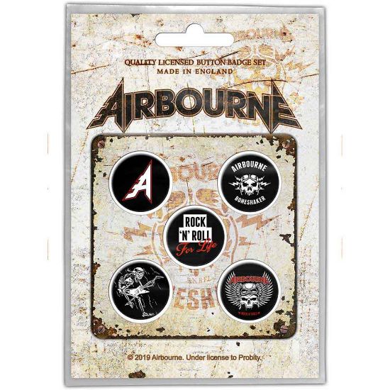 Picture of Airbourne Button Badge Pack: Boneshaker