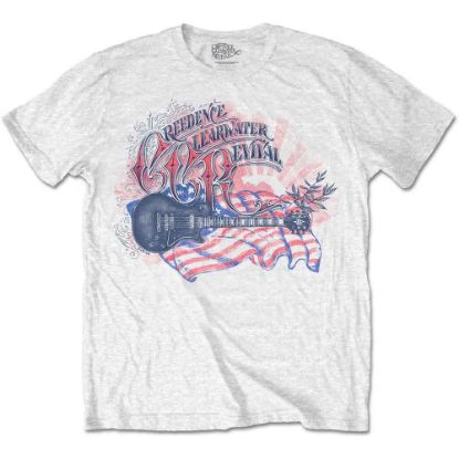 Picture of Creedence Clearwater Revival Unisex T-Shirt: Guitar & Flag