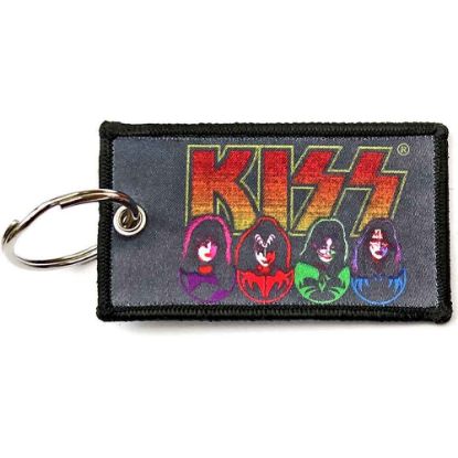 Picture of KISS Keychain: Faces & Icons (Double Sided Patch)