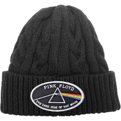 Picture of Pink Floyd Unisex Beanie Hat: The Dark Side of the Moon White Border (Cable Knit)