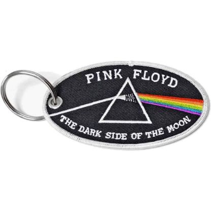 Picture of Pink Floyd Keychain: Dark Side of the Moon Oval White Border (Double Sided Patch)