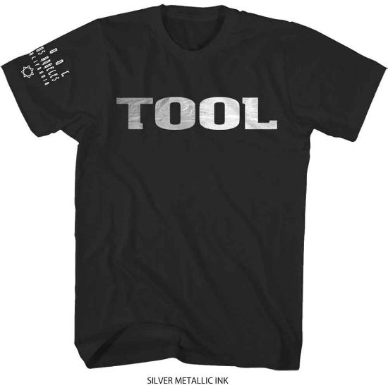 Picture of Tool Unisex T-Shirt: Metallic Silver Logo Sleeve Print