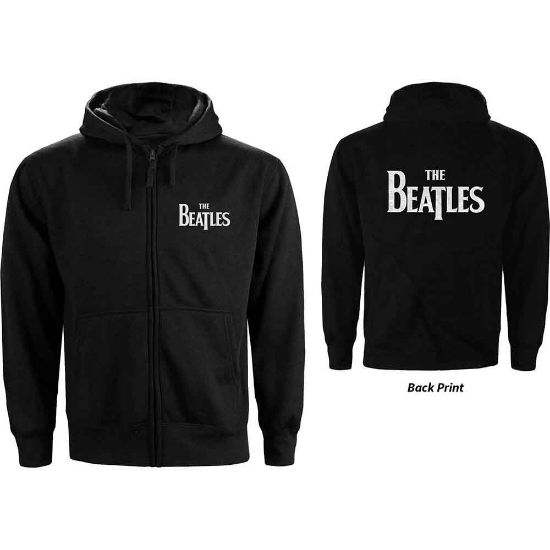 Picture of The Beatles Ladies Zipped Hoodie: Drop T Logo Back Print (Small)