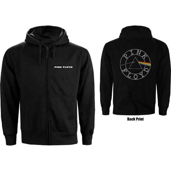Picture of Pink Floyd Ladies Zipped Hoodie: Circle Logo Back Print