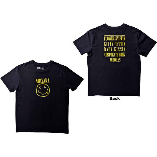 Picture of Nirvana Unisex T-Shirt: Flower Sniffin Back Print