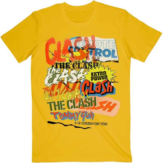 Picture of The Clash Unisex T-Shirt: Singles Collage Text