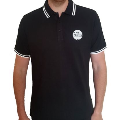 Picture of The Beatles Unisex Polo Shirt: Drum Logo